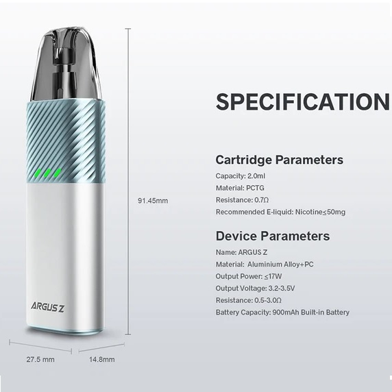 VOOPOO Argus Z Pod System Kit 900mAh 2ml - Image 3