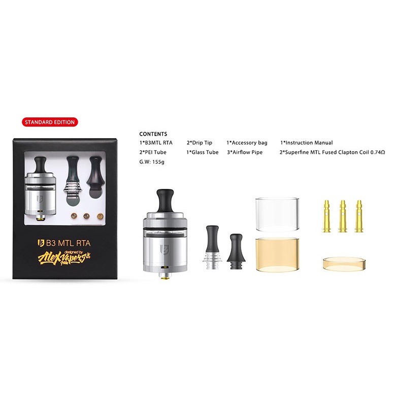 Vandy Vape Berserker V3 (B3) MTL RTA Atomizer 24mm 6ml/2ml - Image 9