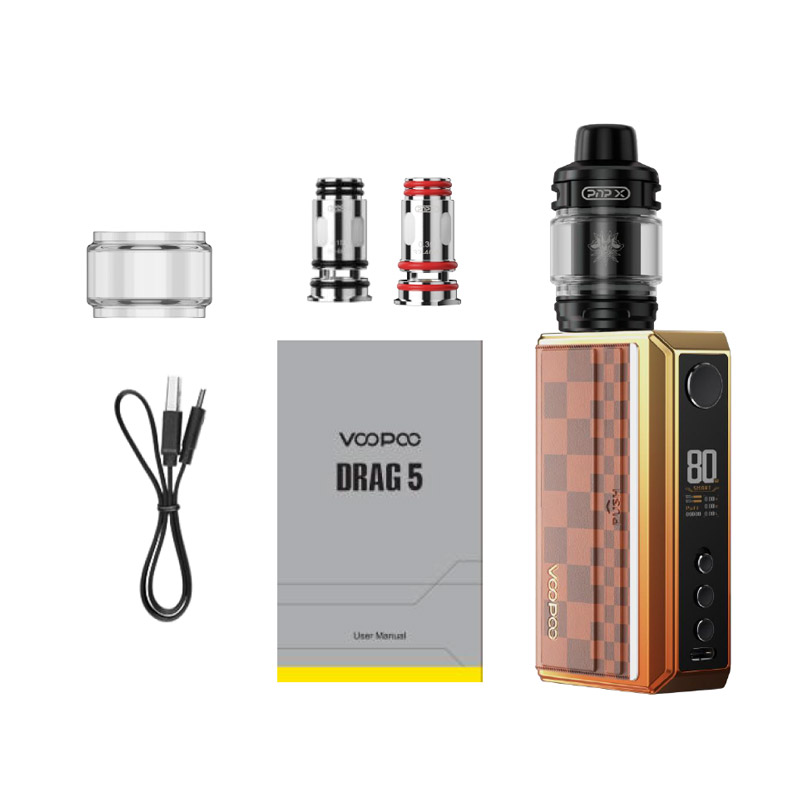 Voopoo Drag 5 177W Box Mod Kit with Uforce-X Tank Atomizer 5.5ml (Including Batteries) - Image 3